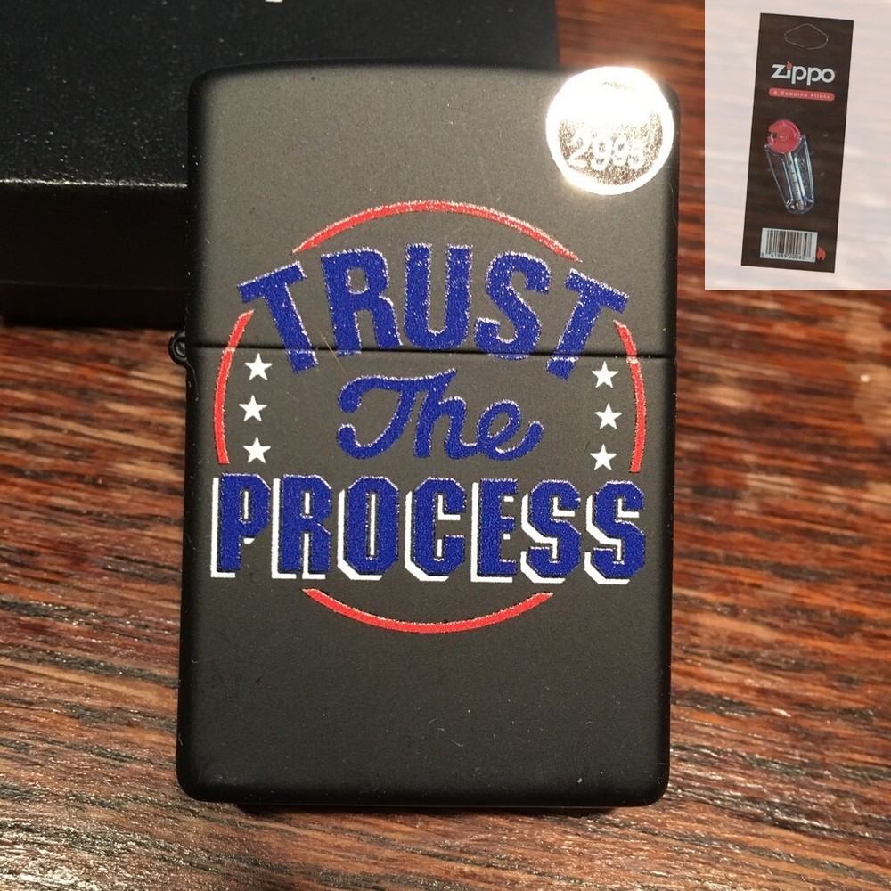 Zippo 218 Trust The Process Meme Lighter + FLINT PACK