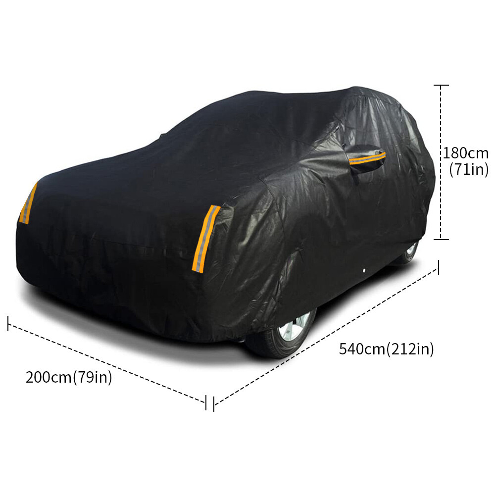 SUV Cover Outdoor Car Protection Waterproof Dust w/ Zipper For Cadillac Escalade