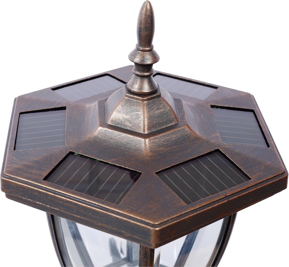 Mailbox Post Light Combination Kit for Outdoor, Solar Lamp Decorative Modern