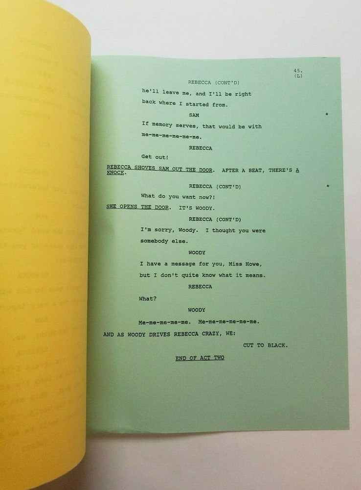 CHEERS / Cheri Eichen 1989 TV Script, Ted Danson "The Improbable Dream: Part 2"