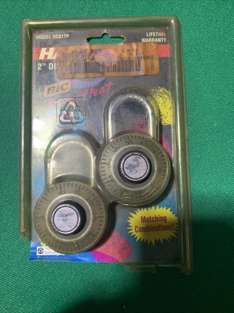Set 2 Hampton Lock Combination Pad Locks Both Have Same Combinations 90s Dc01tp