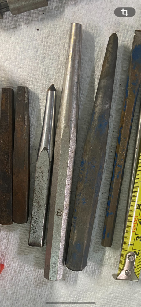 TOOLS Punches, new tap misc drill bits see pictures