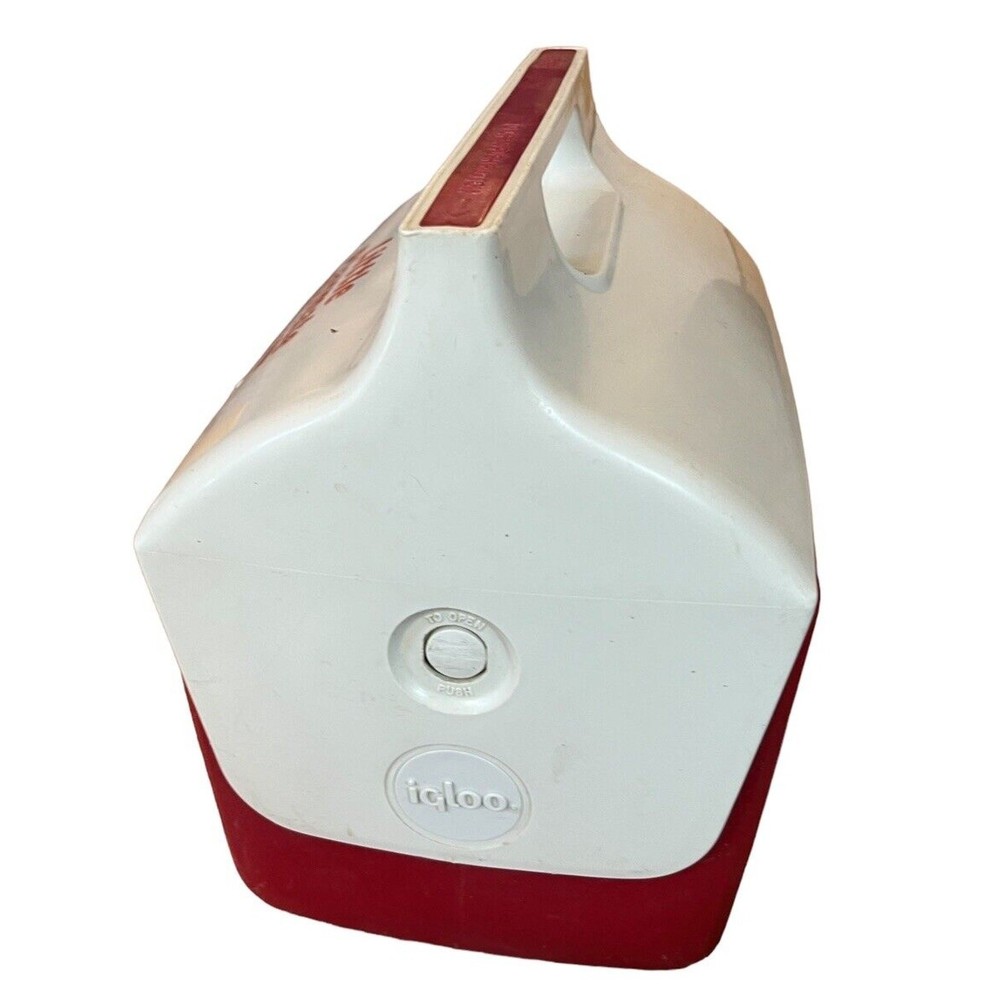 Little Playmate Cooler by Igloo Red & White Push Button 6 Pack USA, Retro