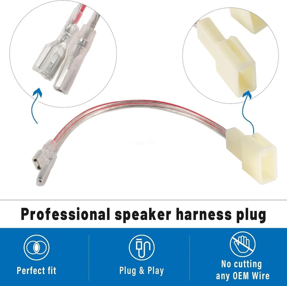 6.5" Speaker Adapters & Harness Front Door Kit For Toyota Corolla 2010-2015