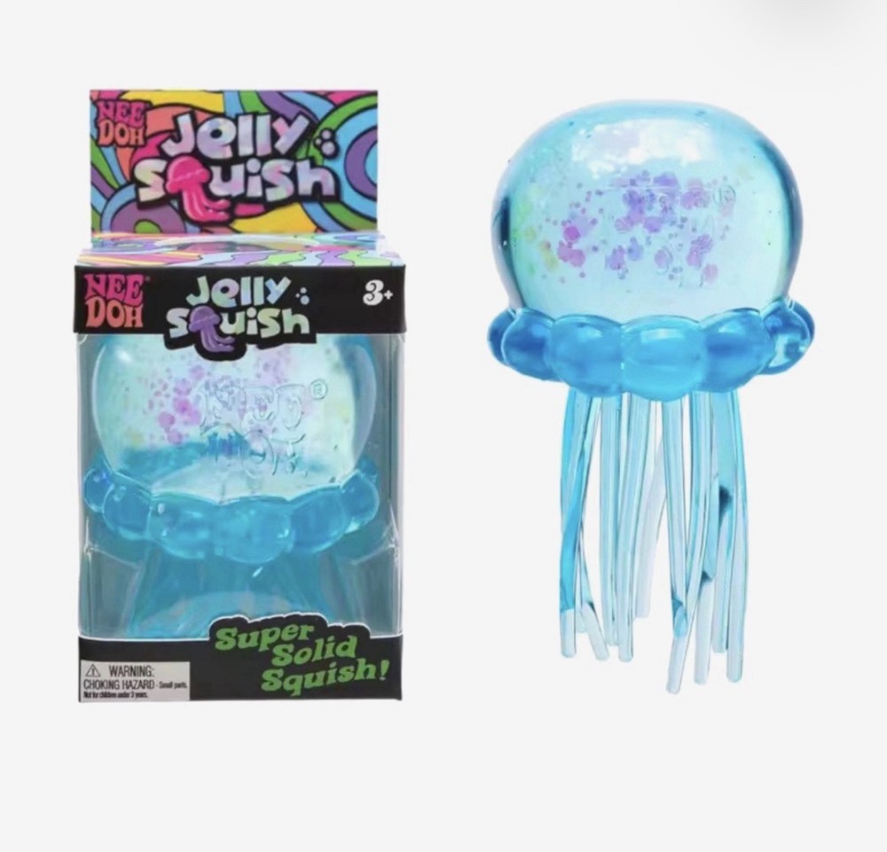 Nee Doh Jelly Squish Super Solid Sensory Toy Blue