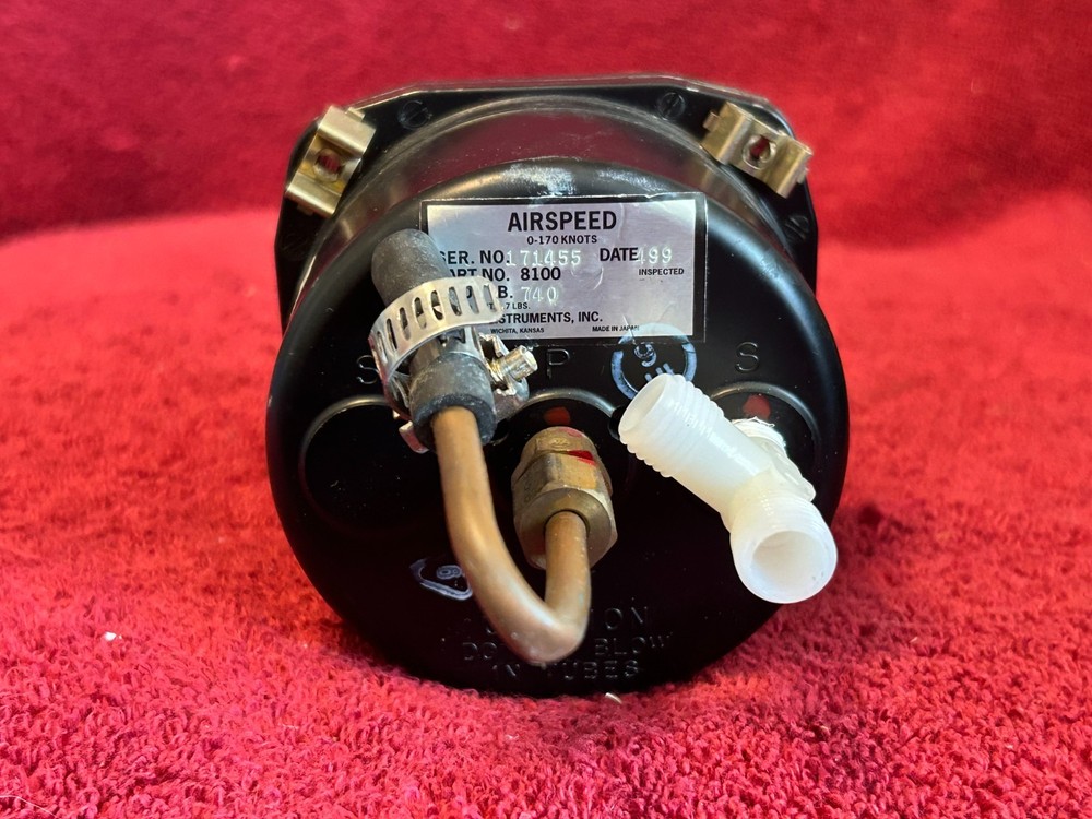 UNITED INSTRUMENTS TRUE AIRSPEED INDICATOR P/N 8100 CODE B.740