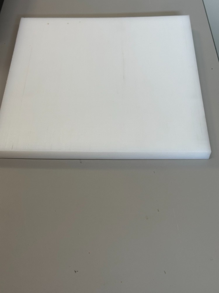 UHMW Polyethylene Plastic Sheets - 12"x12"x1" Thick - Natural White