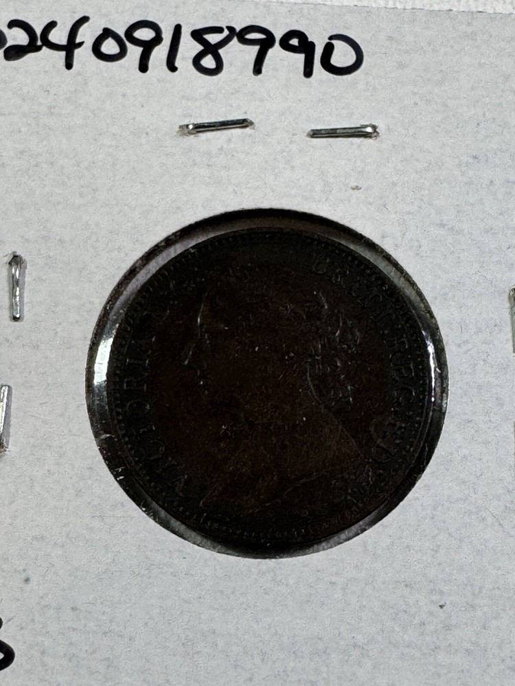 1890 Great Britain Farthing Bronze Coin
