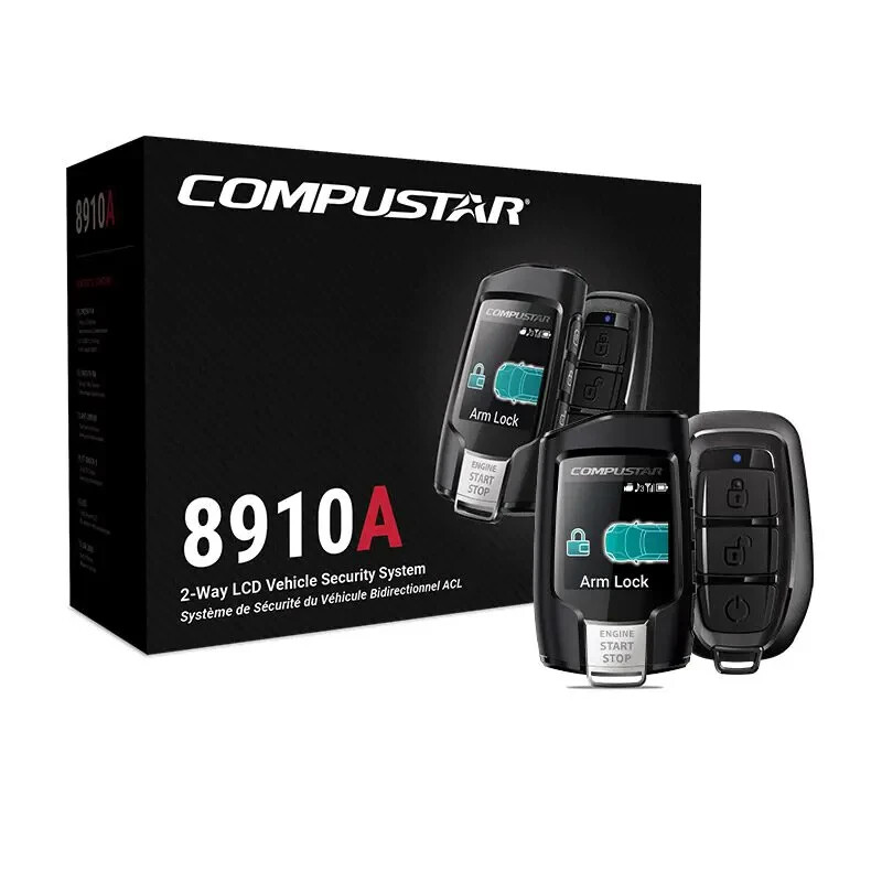 Compustar CS8910-A 2-Way LCD Q9 FM Vehicle Security System Bundle