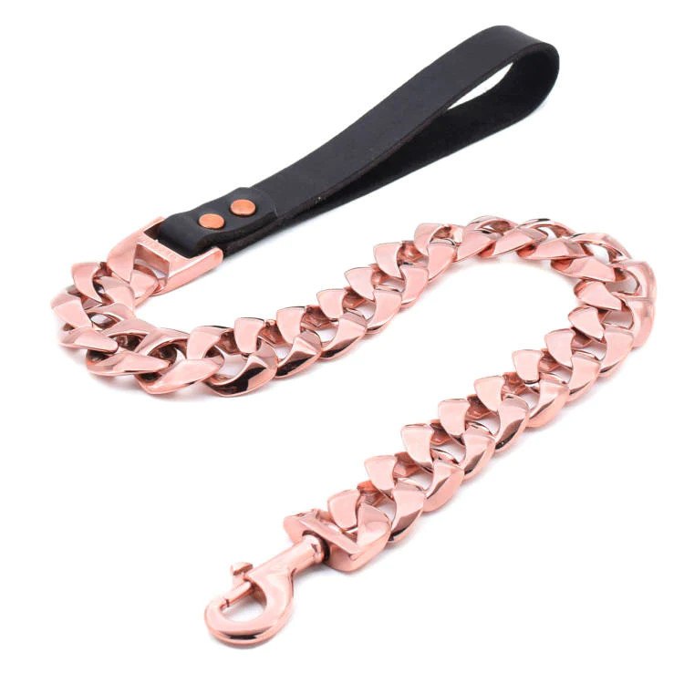 Rose Gold Cuban Leash