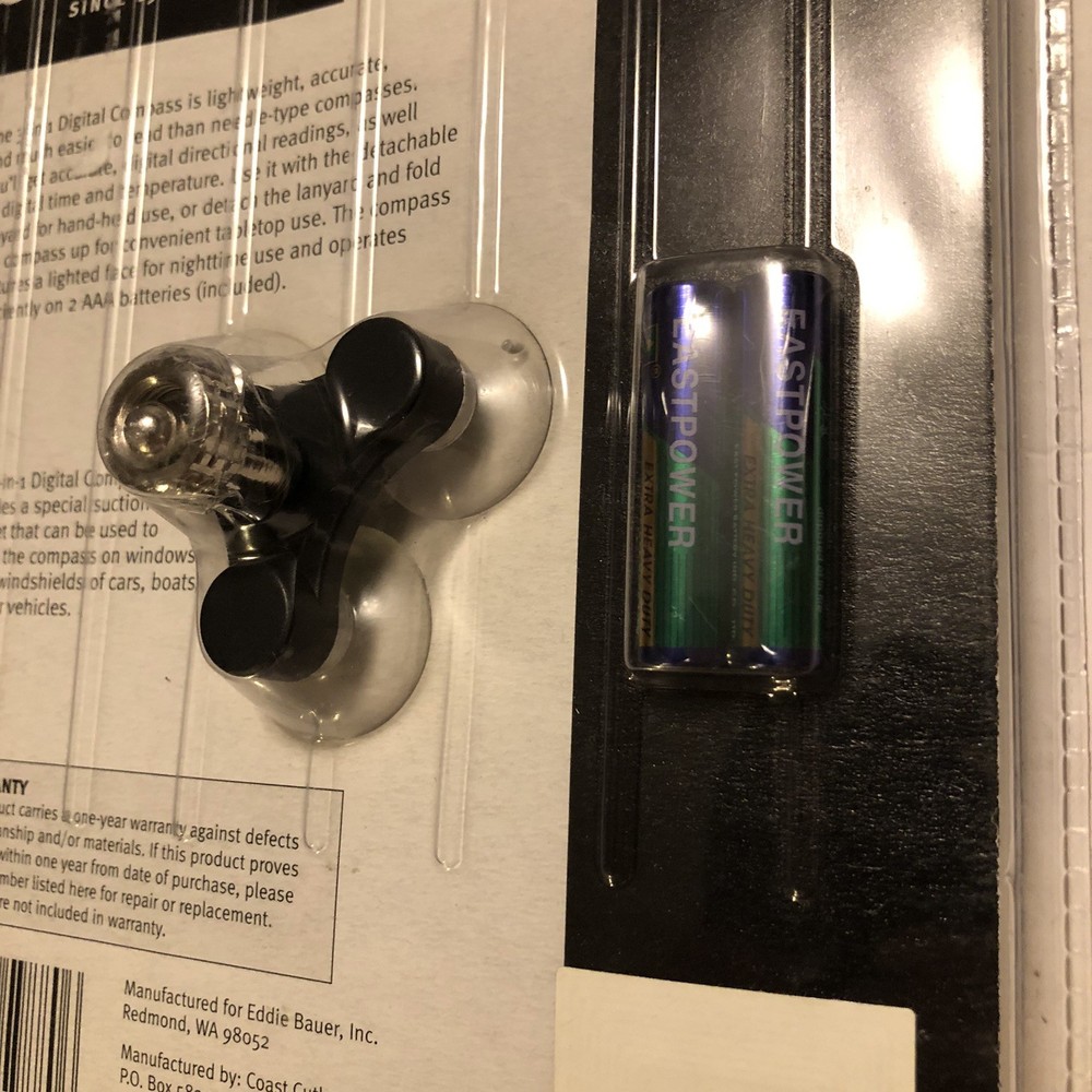 Eddie Bauer Compass Digital EB9980CP Thermometer Clock