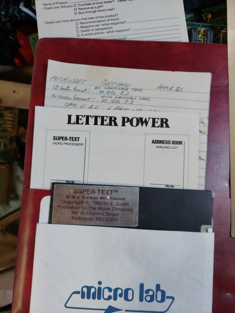 Apple ll,ll+,e,llgs. Super Text 40,56,70 Column Word Processor by Muse