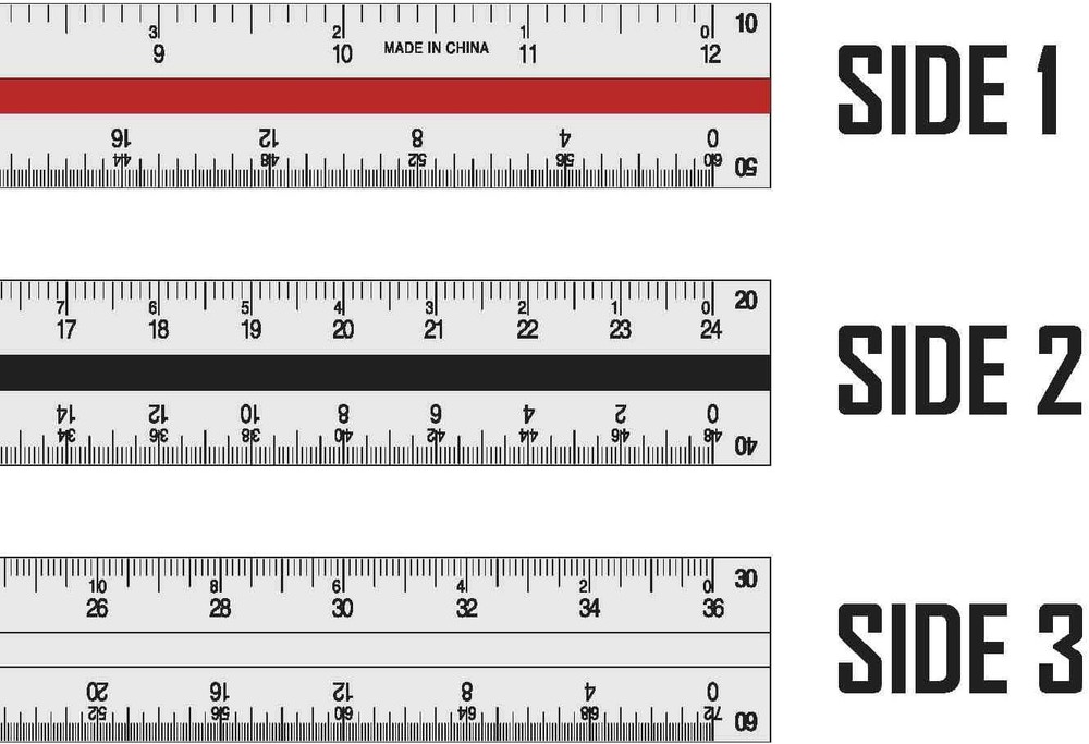 Triangular Engineering Scale Aluminum Ruler Engineer Ruler,