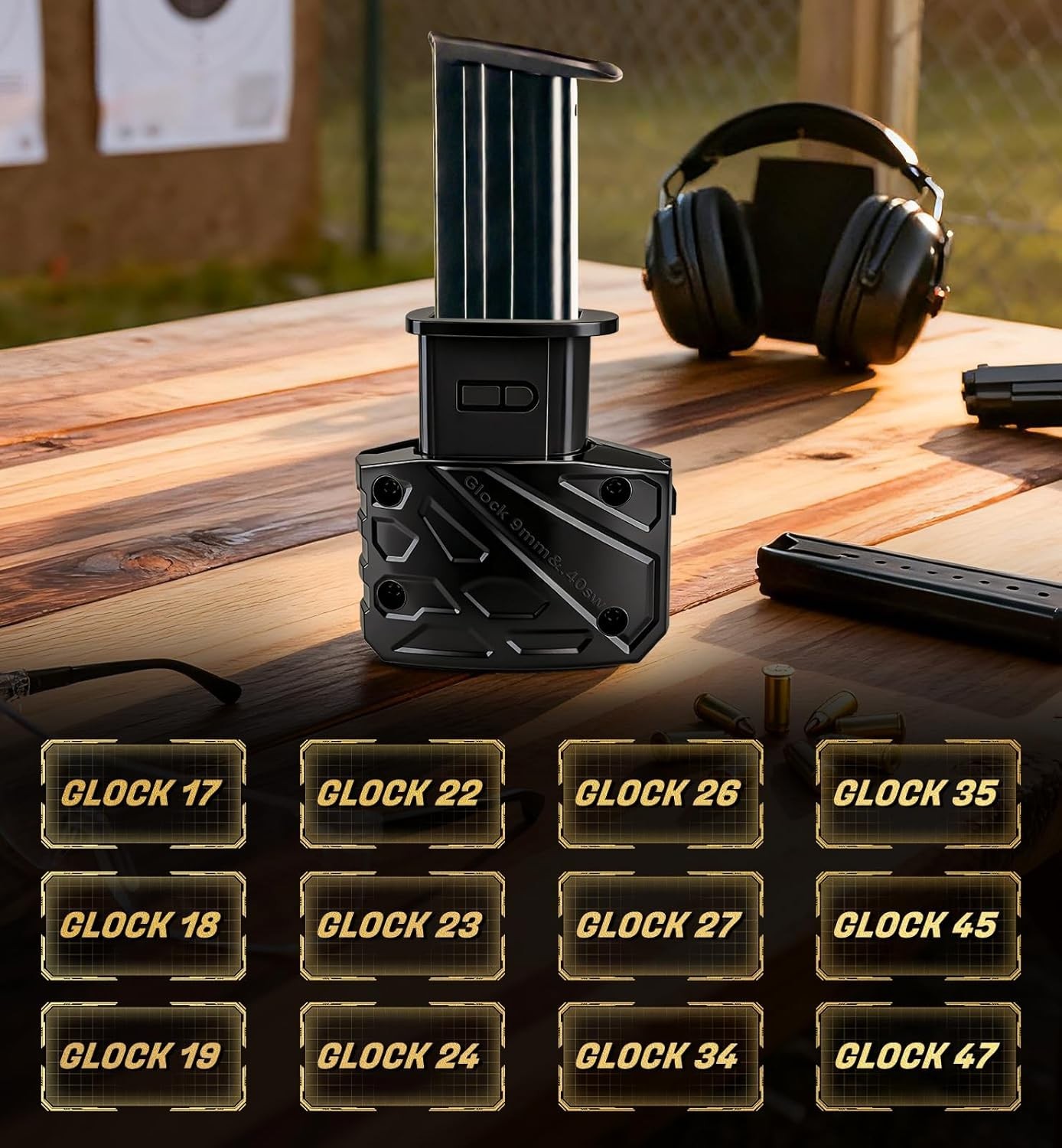 Magazine Speed Loader for Glock 9mm .40 S&W 17 18 19 22 23 24 26 27 34 35 45 47