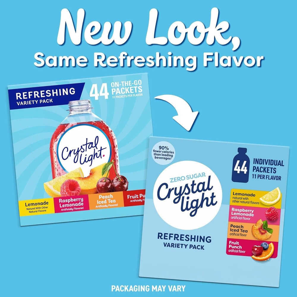 Refreshing Drink Mix Variety Pack – 44 Zero Sugar Packets for Anytime Hydration