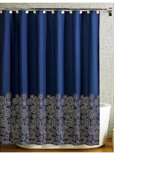 fabric Navy blue fabric Shower Curtain