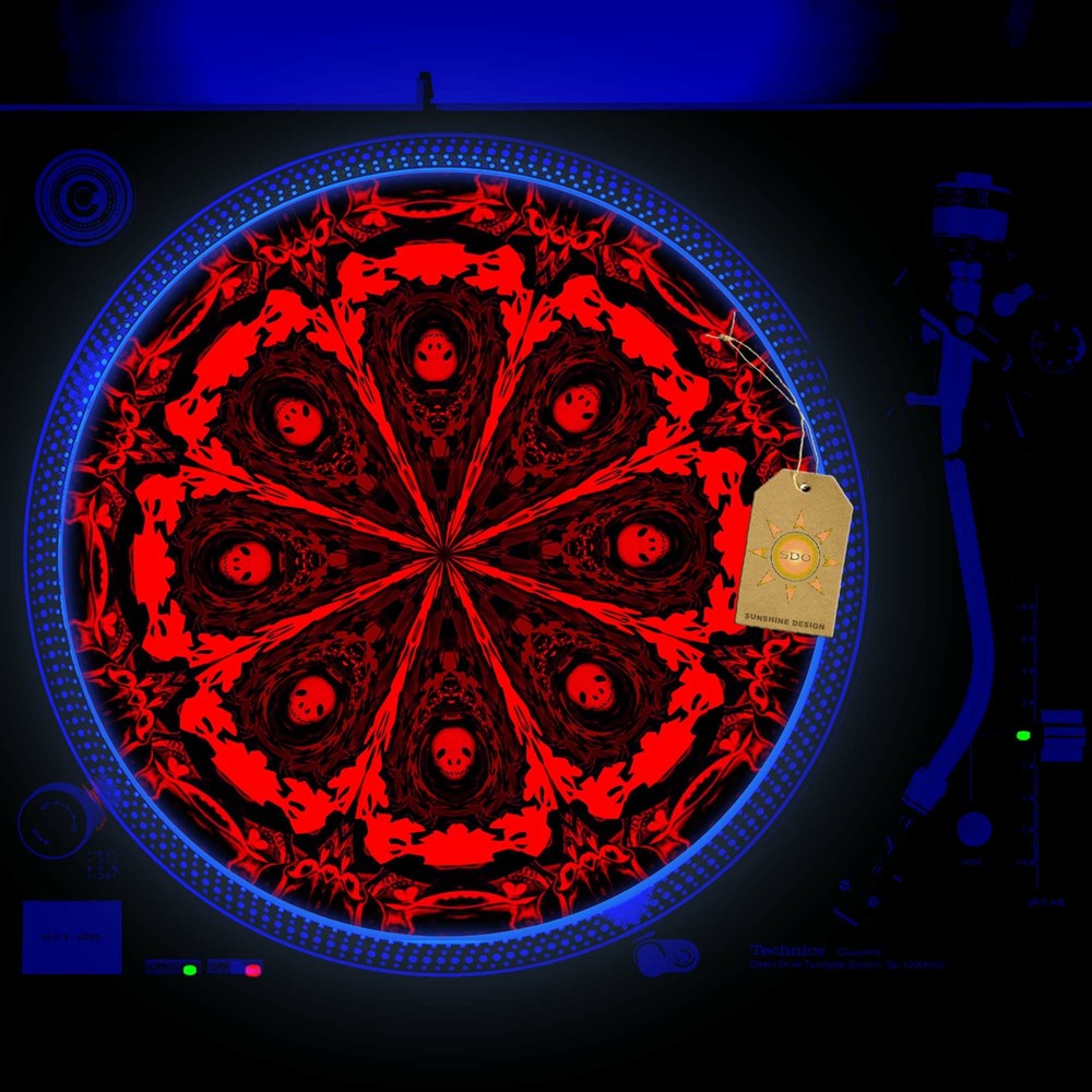 Crip Creatures Turntable Slipmat GLOW BLACKLIGHT 12 inch