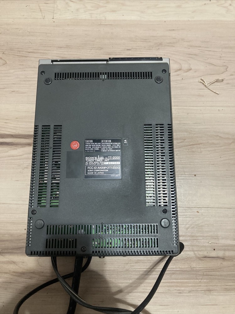 Vintage SONY TT-2000 Programmable Betamax Portable Tuner Timer Unit