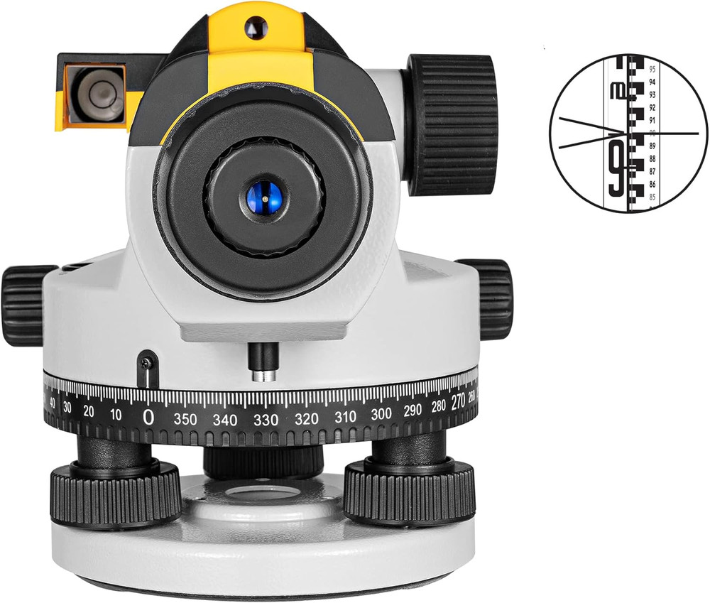 32X Automatic Optical Level Kit with Self-Leveling Magnetic Dampened Compensator