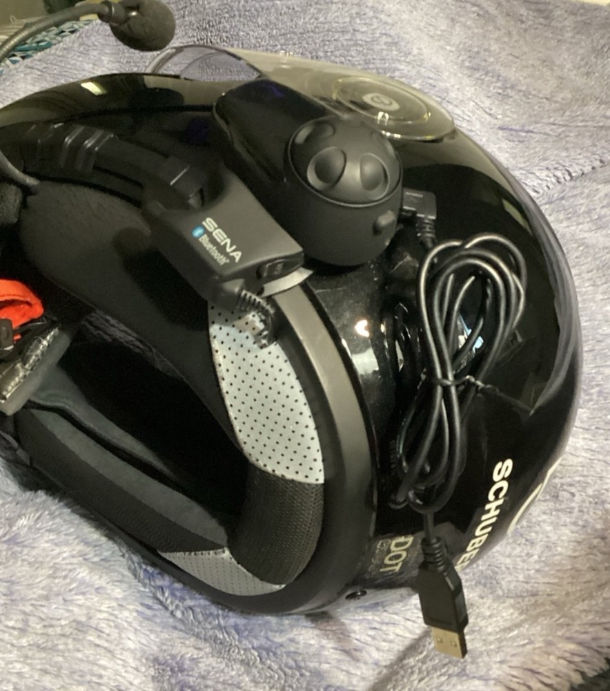 Motorcycle helmet by Schuberth C3 Pro Helmet and Sena Bluetooth Headset+Intercom