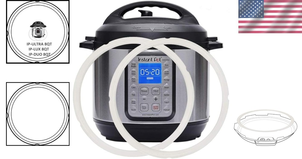 8 Quart Instant Pot Silicone Sealing Ring - Eco-Friendly & High Temp Resistant