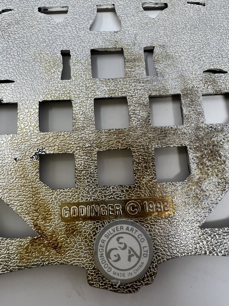 VTG Silverplate Godinger Expandable Hot Plate Trivet 6”W/8”W x 3/4 NIB