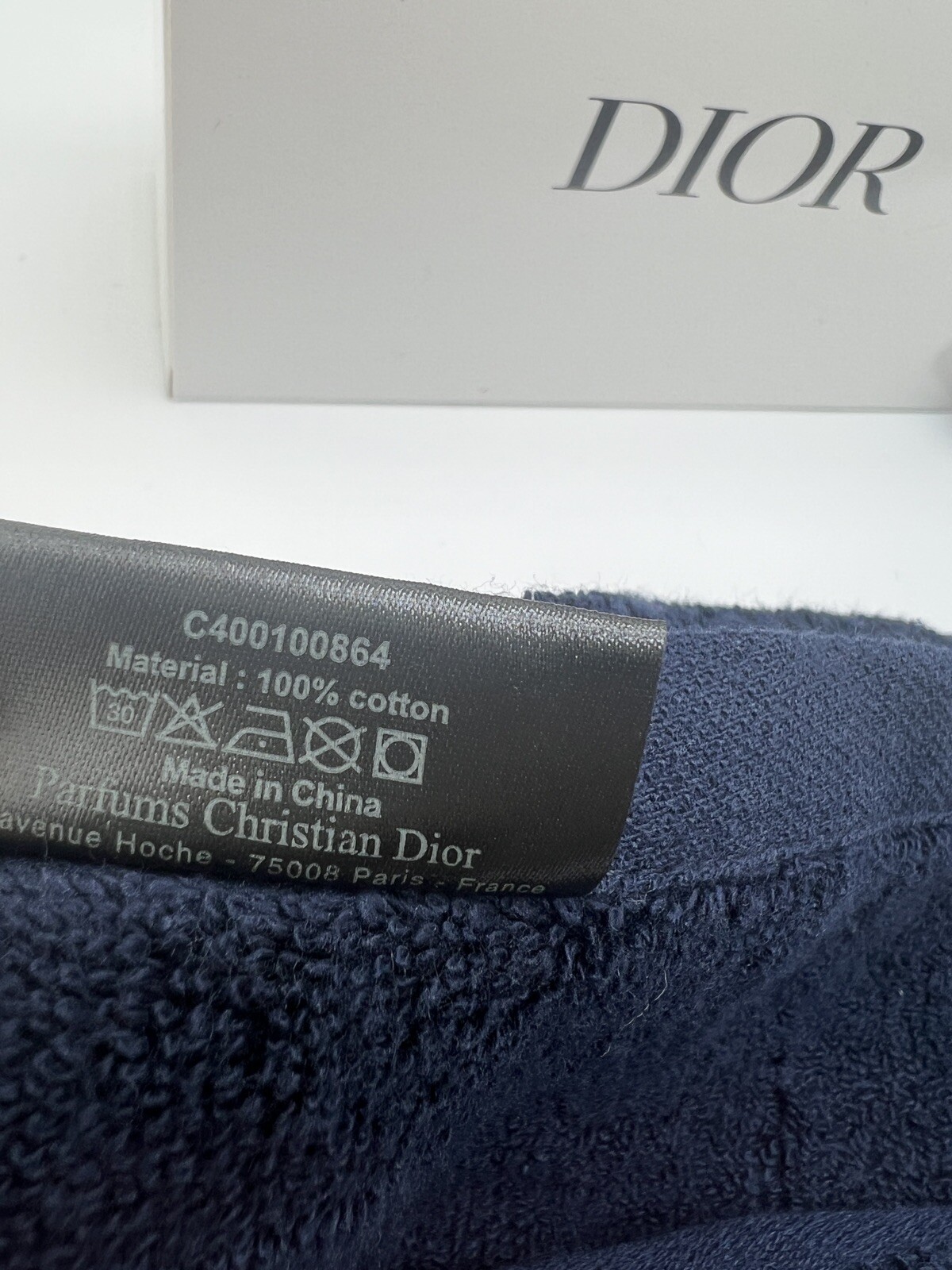 Dior Beaute Sauvage Dark Navy Blue Face Towel NIB 12”✖️24”