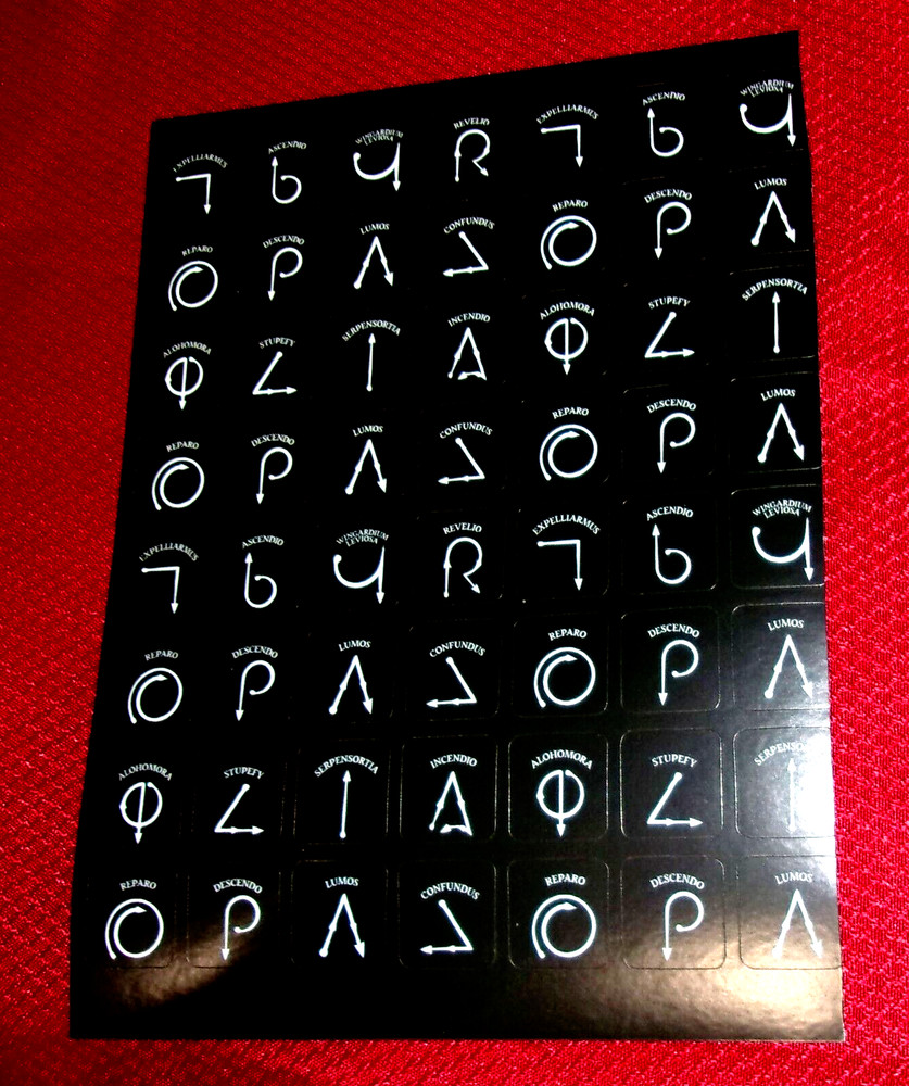 Harry Potter Sticker Sheet- Spells Tutorial