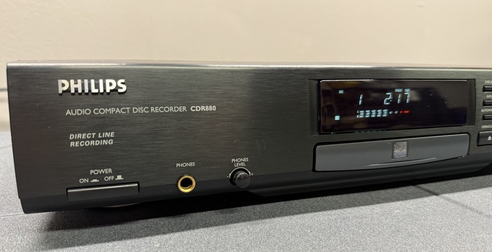 PHILIPS CDR880 Audio Compact Disc Recorder CD/CDR Vintage - Works!