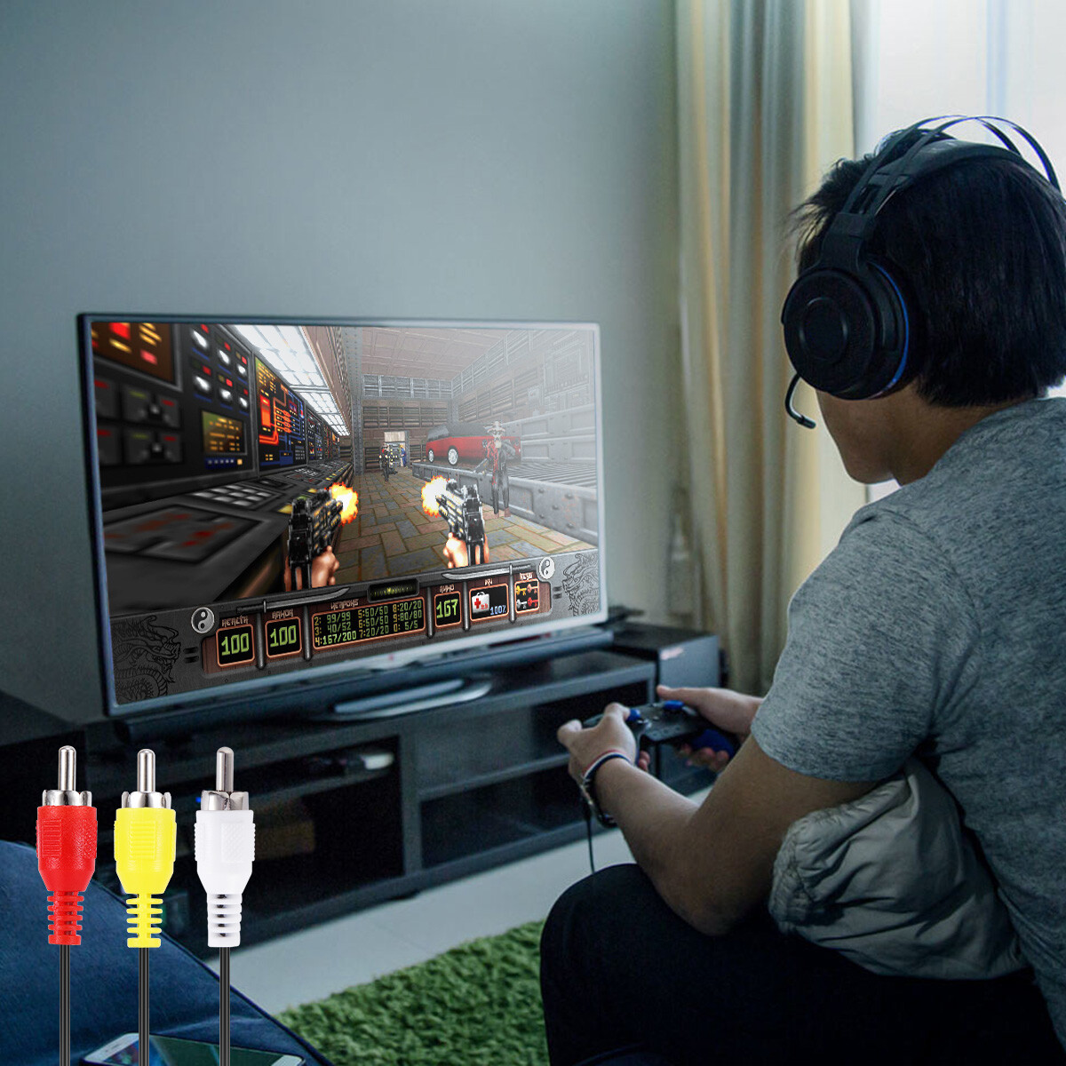 N64 SNES Gamecube RCA AV TV Audio Video Stereo Cable Cord For Nintendo 64 LOT