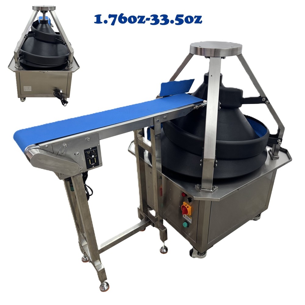 110V Conical Spiral Fully Automatic Electric Dough Rounder Machine 1.76oz-33.5oz