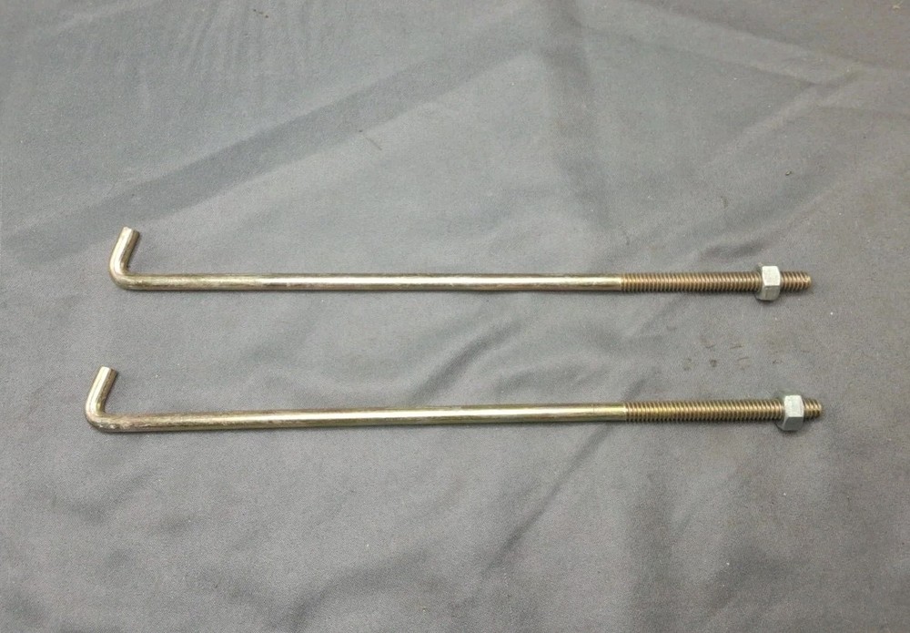 (2) Universal J-Hook Type 8" battery hold-down bolts