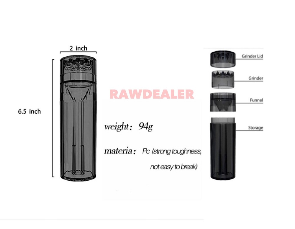 RAW king size pre rolled cone (100PK)+grinder loader storage 3 in 1