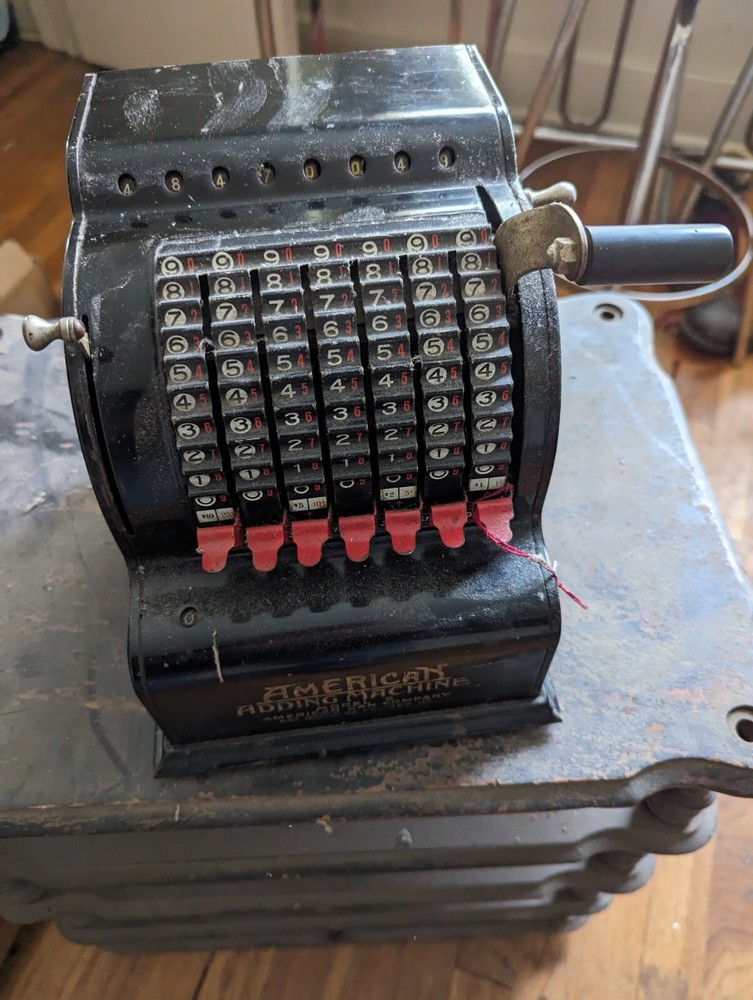 Adding Machine American Can Model 5 Five Vintage Payroll US UNTESTED