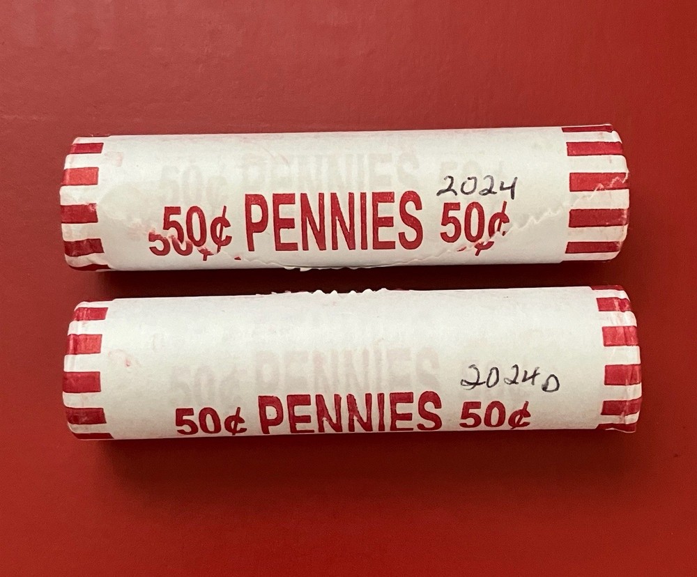 2024 P/D 2 Rolls Lincoln Shield Cents BU unopened