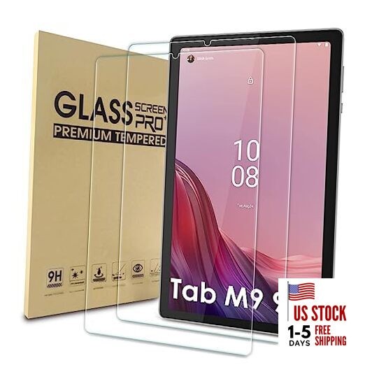 2 Pack Screen Protector Compatible with Lenovo Tab M9 9" TB-310FU, Case