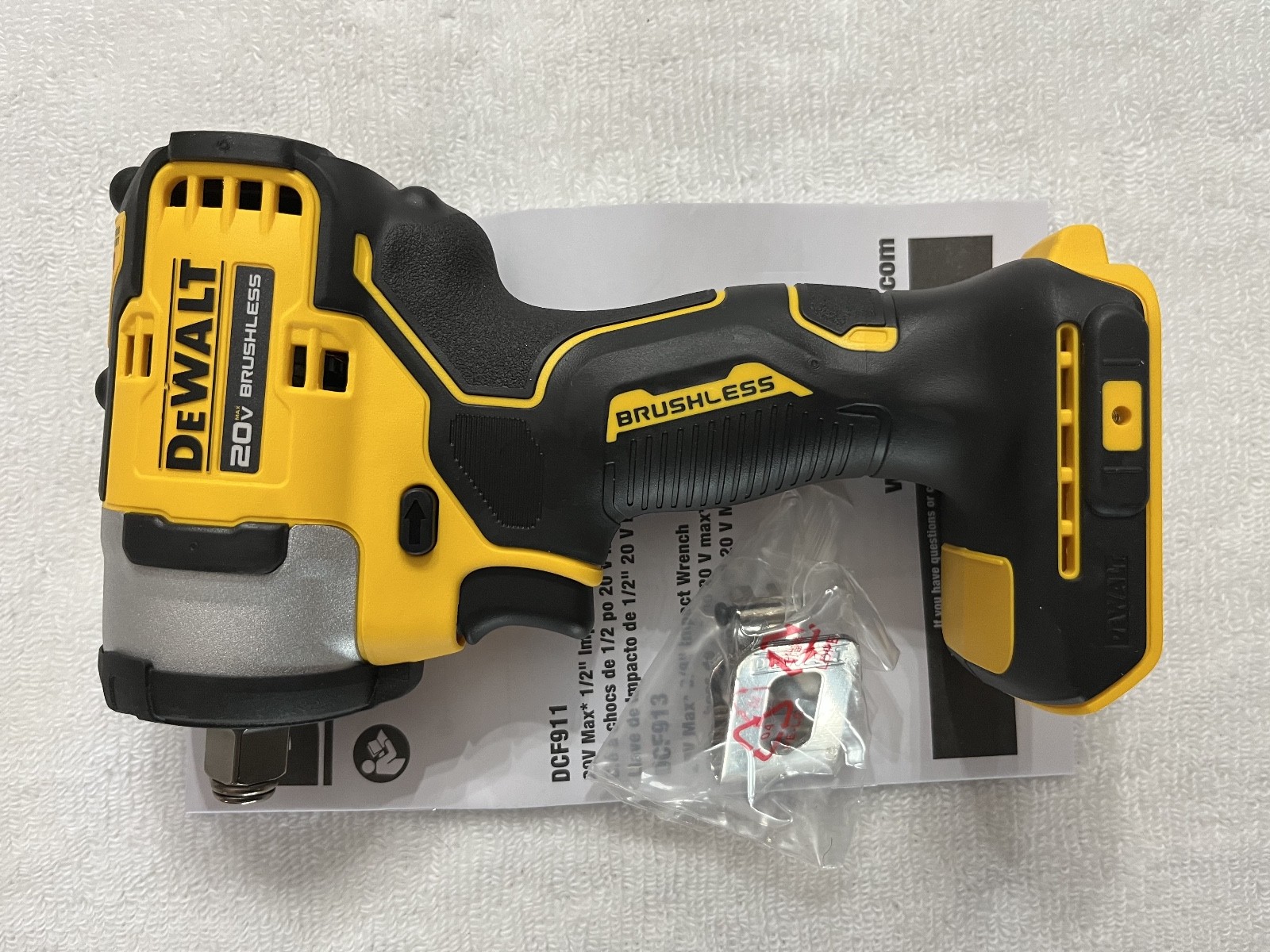 New Dewalt DCF911B 20V 20 Volt Max 1/2" Compact Brushless Impact Wrench