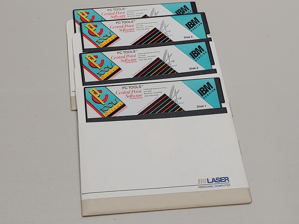 Vtg Computing 5.25" Diskettes PC Tools Bundle for LASER  Personal Computers