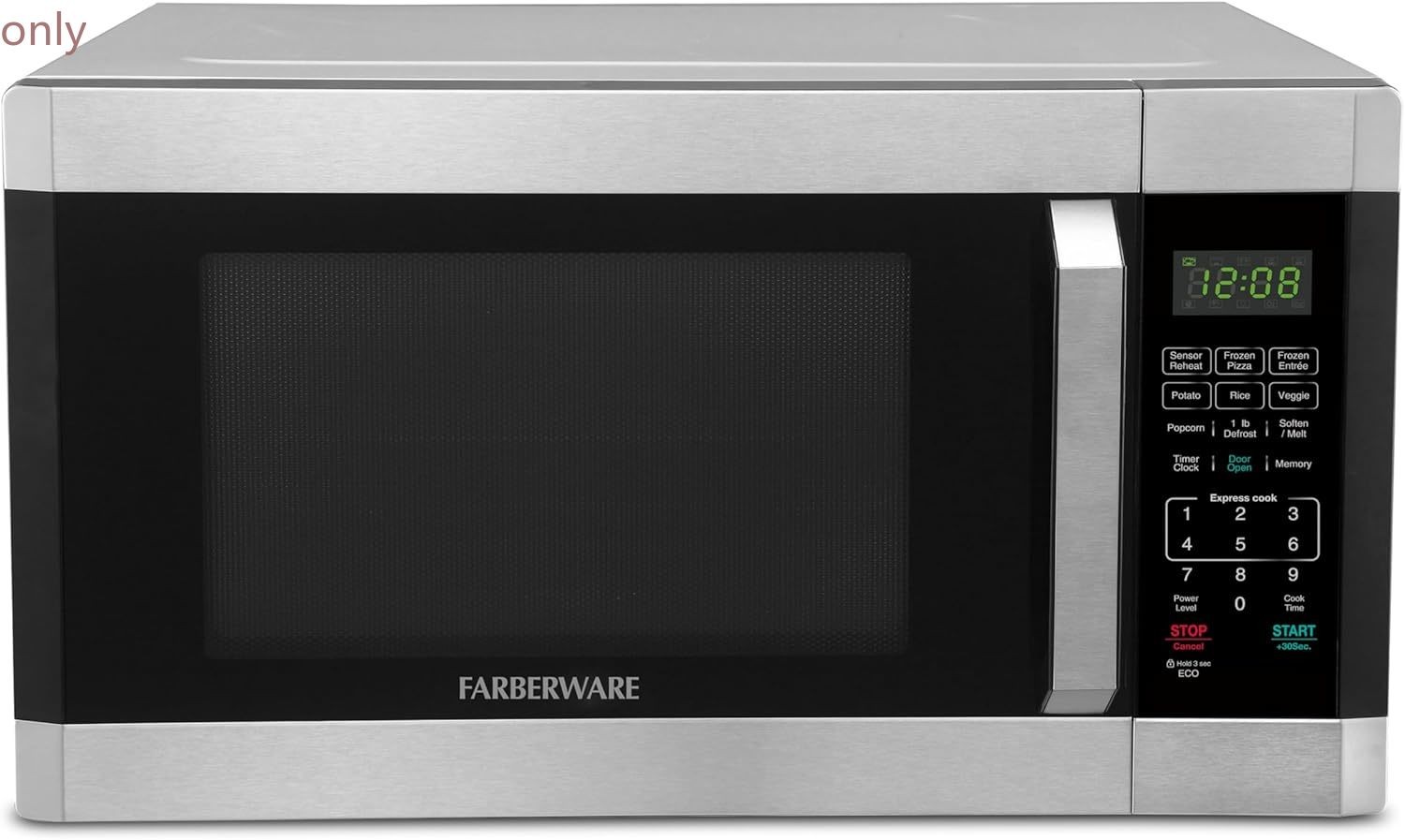 Farberware 1.6 Cu. Ft. Countertop Microwave Oven – 1100 W Power, Stainless Steel