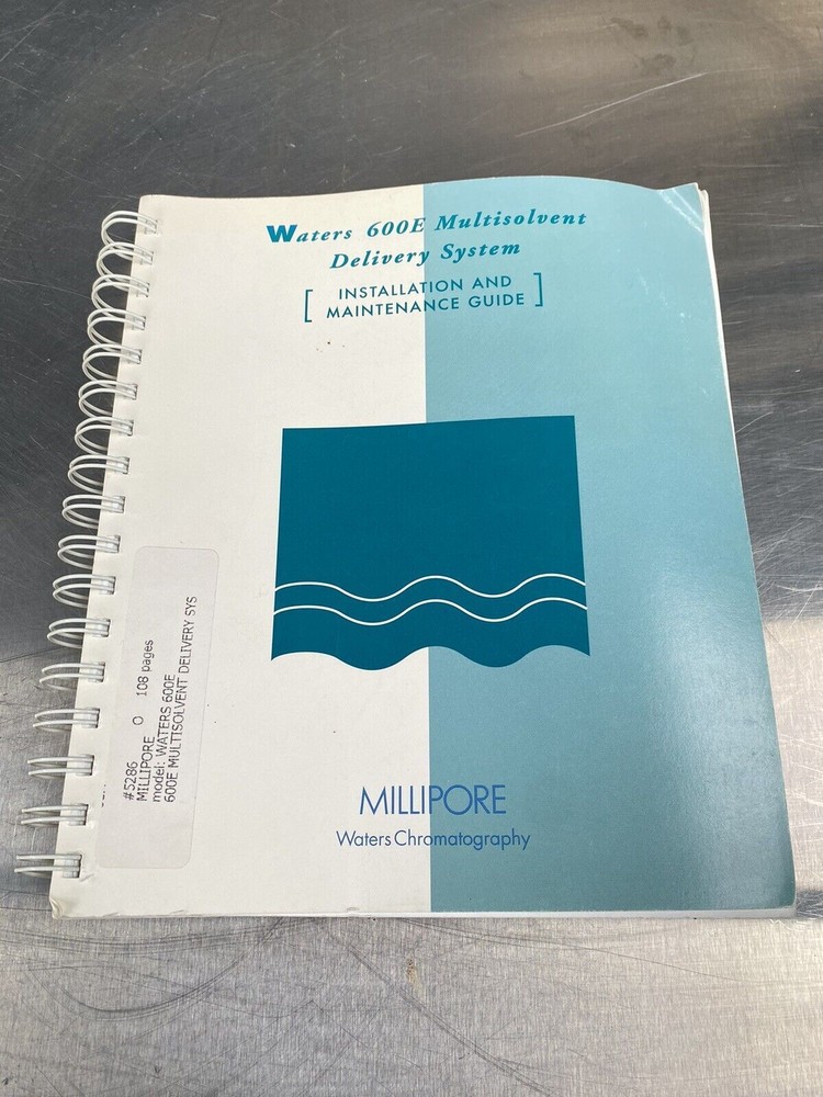 Millipore Waters 600E Multisolvent Delivery System - Users Guide / Manual