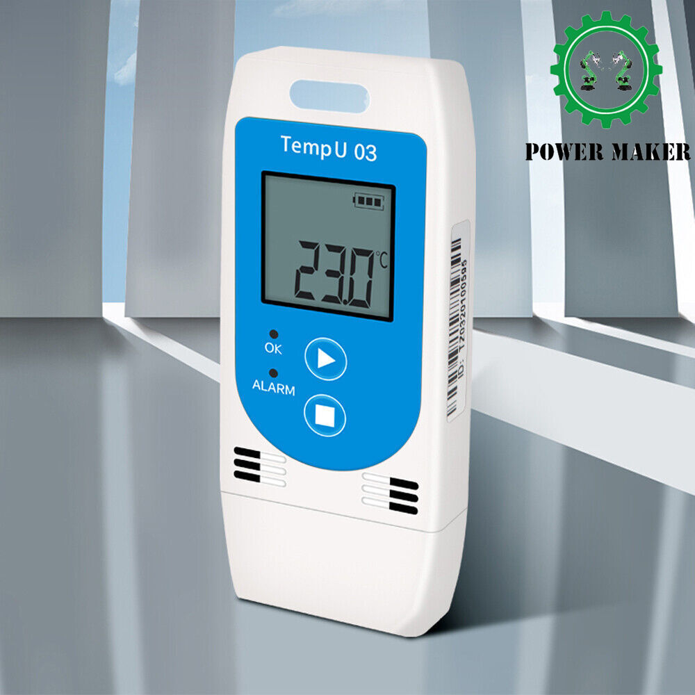 Data logger USB Temperature Humidity 32000 Points Recorder Capacity Reusable