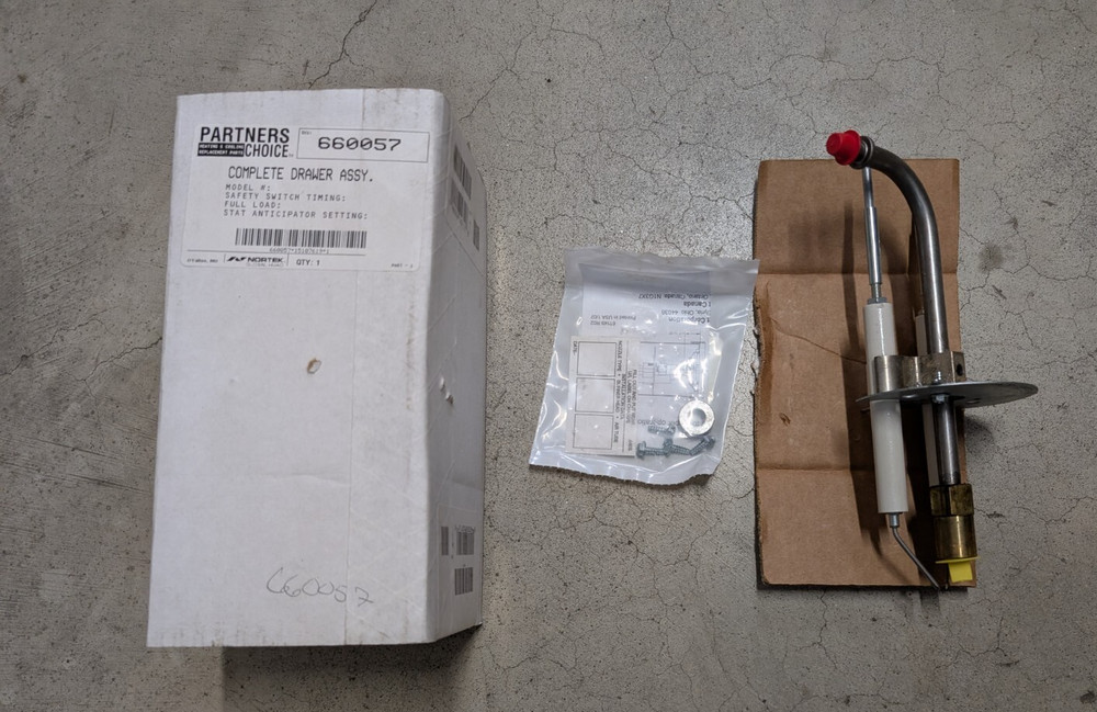HVAC Nordyne 660057 complete drawer assembly