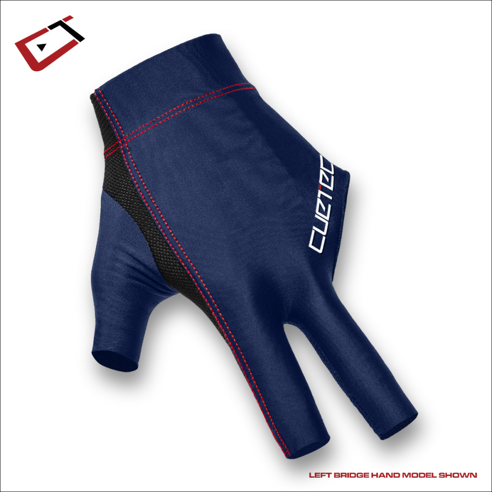 Cuetec AXIS Pool/Billiards Navy Glove; Right Bridge Hand, Large