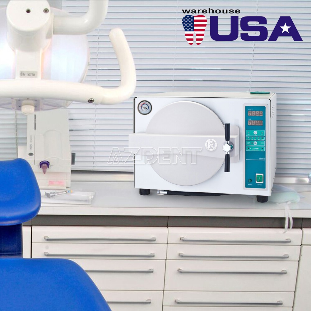 18L Dental Autoclave Sterilizer Automatic Steam Sterilization Drying Function US