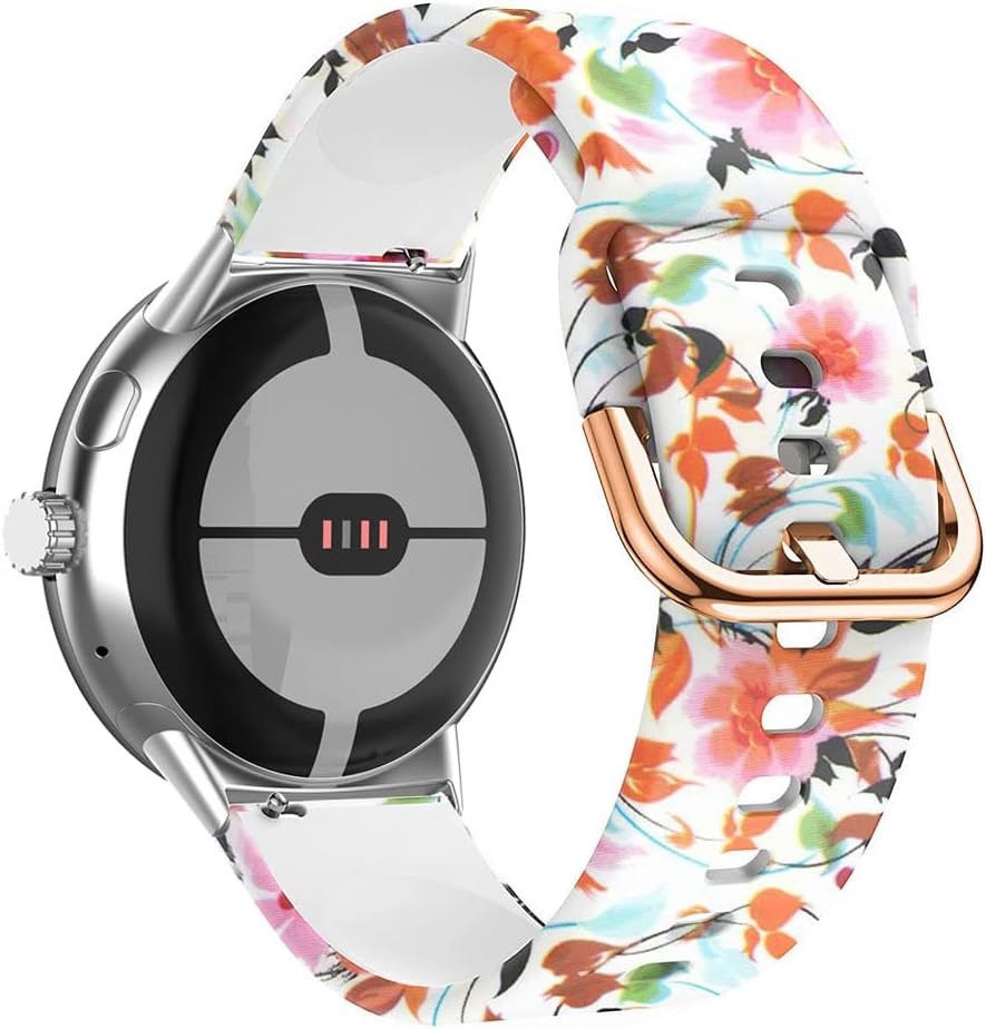 Soft Silicone Strap Compatible w Google Pixel Watch 41mm
