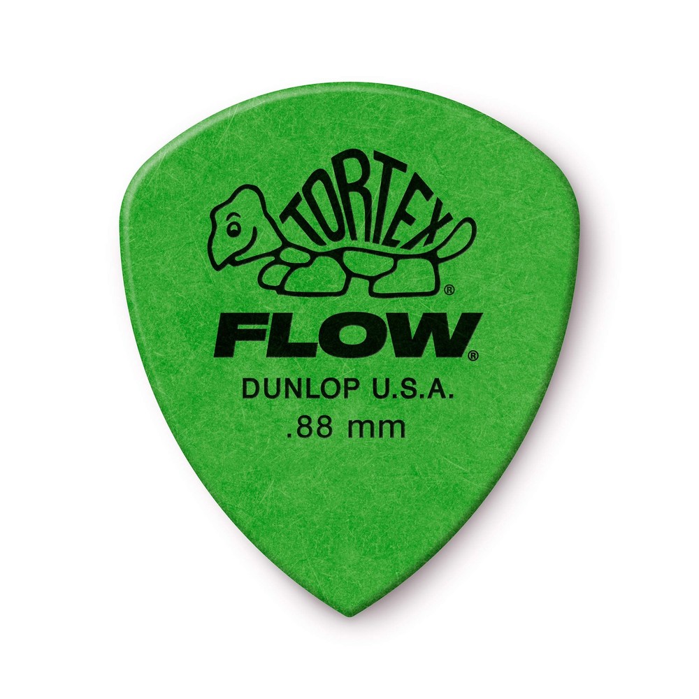 Jim Dunlop Tortex® Flow® Pick .88MM - 12 Pack .88mm, Green
