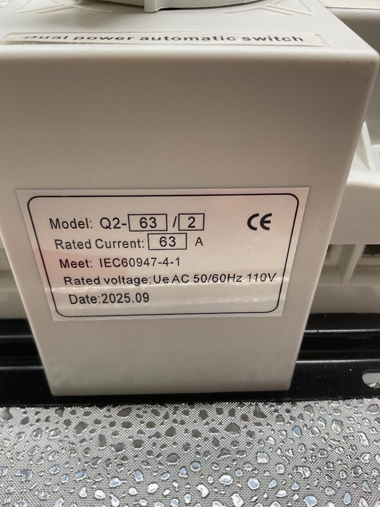 Mini Dual Power Automatic Transfer Switch Q2-63 /2 63A Automatic Transfer Switch