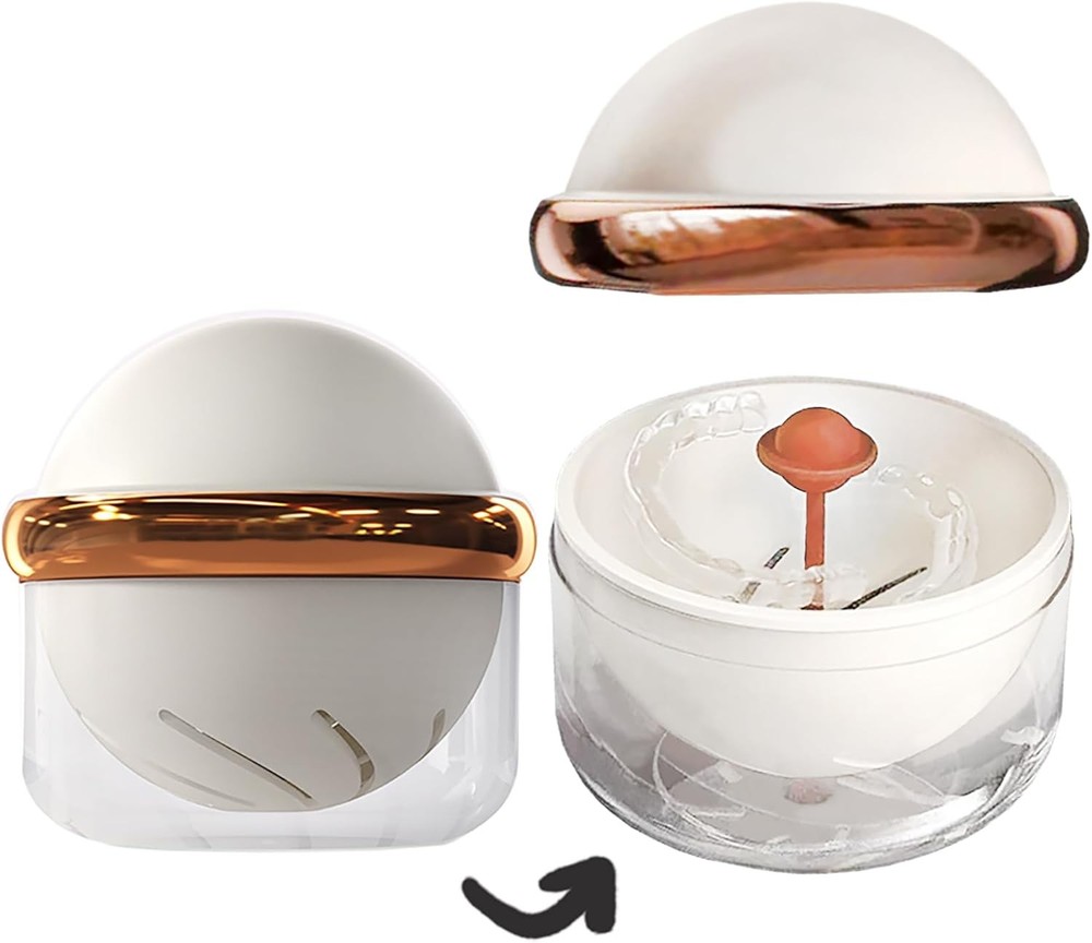 Retainer Cleaner Case, Clear Denture Case, Lar Denture Bath