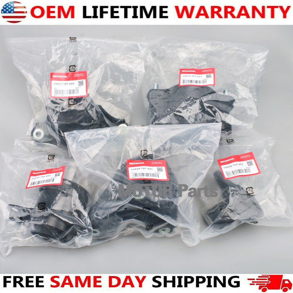 5Pcs OEM Engine Motor & Trans Mounts Set For 2013-16 2017 Honda Accord 2.4L A/T