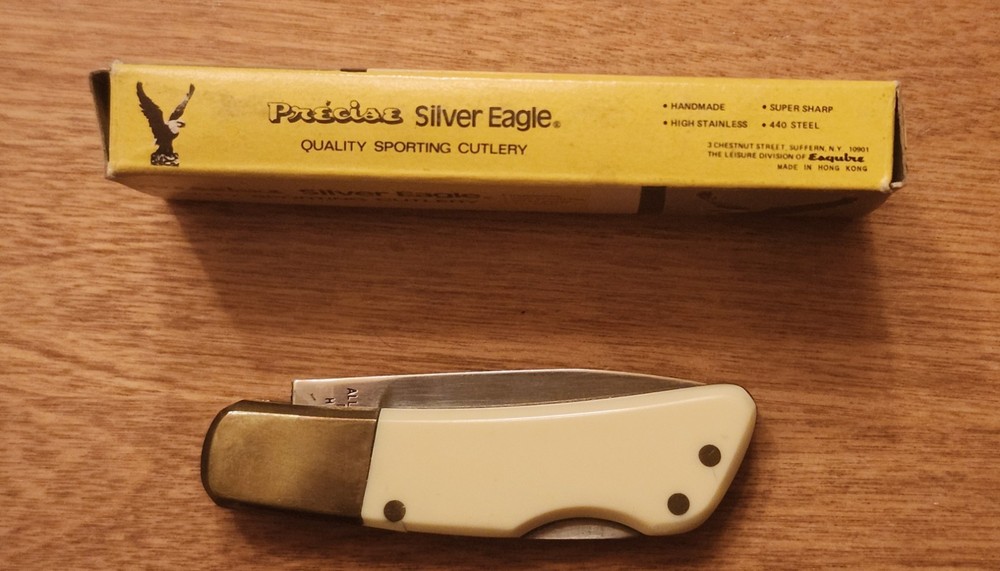 ***PRICE UPDATE*** Vintage New PRECISE SILVER EAGLE Lockback Knife #11623